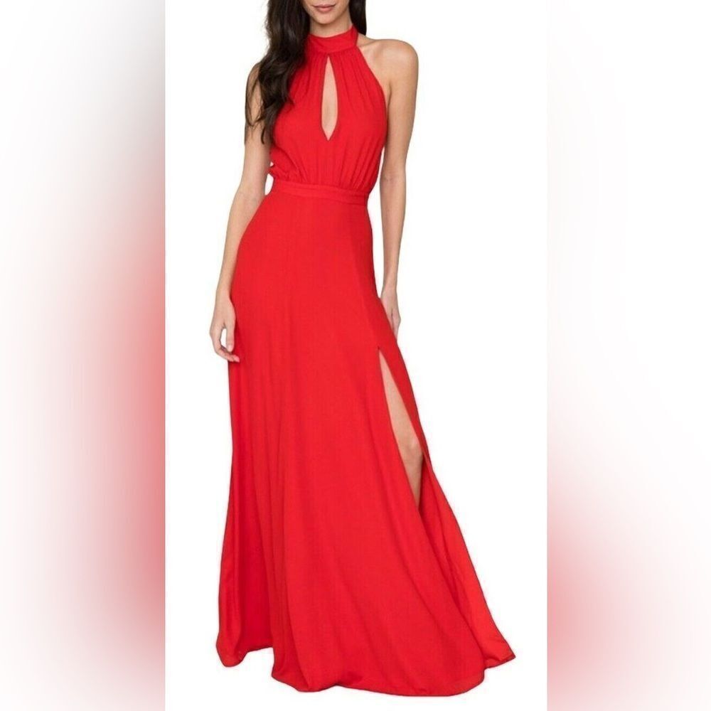 Yumi Kim | Small | Rocio High Demand Halter Maxi Dress Red Revolve red dress - Picture 4 of 11